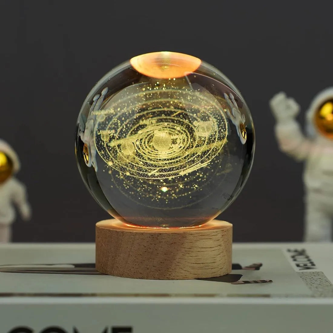 3D crystal ball night light with unique design