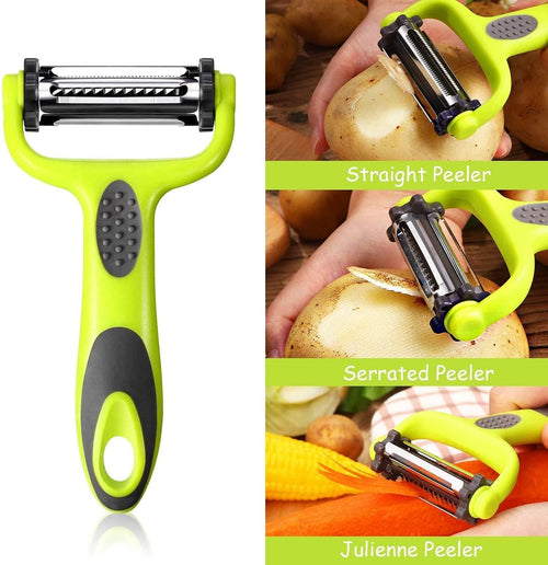 3-in-1 Rotary Fruit & Vegetable Peeler