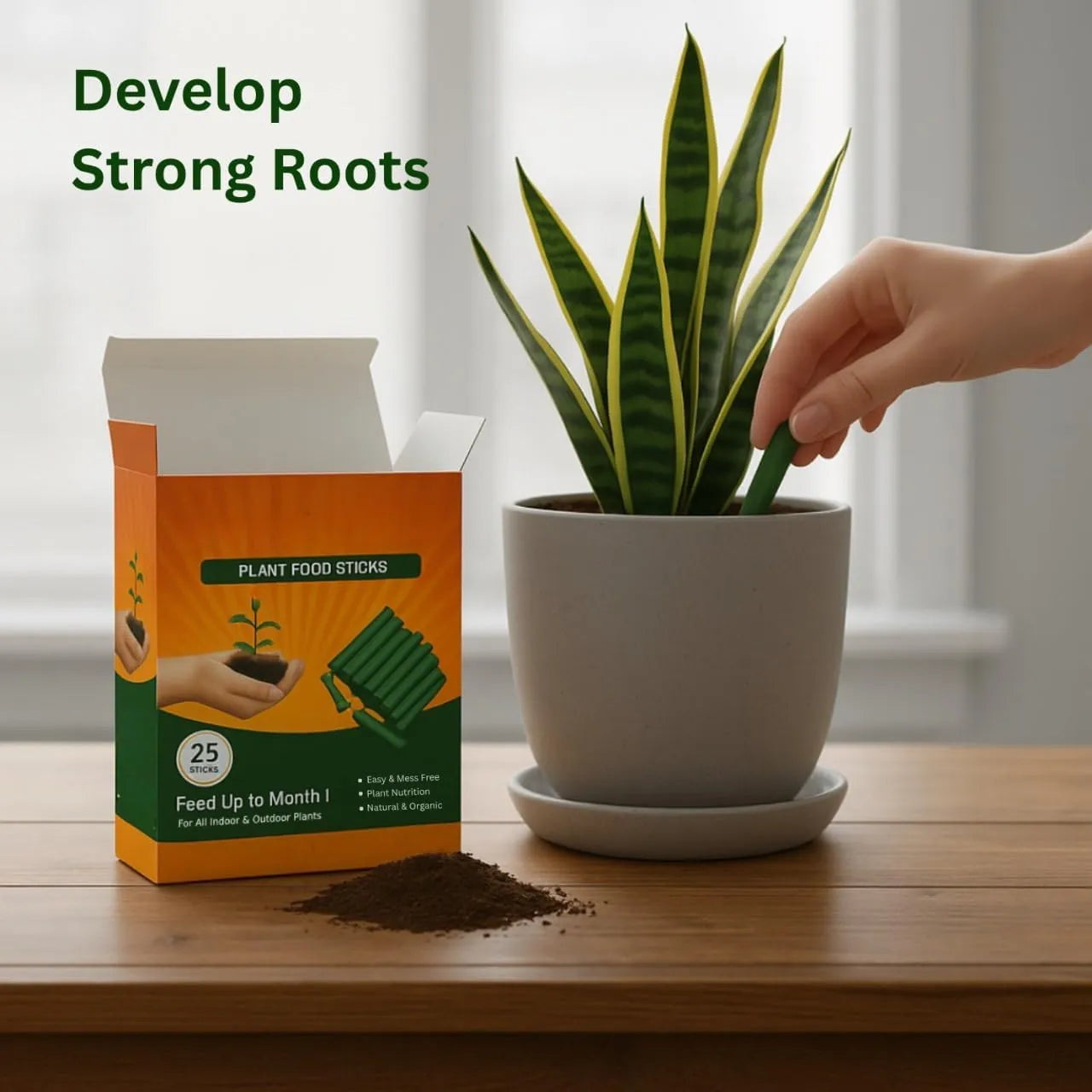 Magic Plant Food Sticks for Indoor & Outdoor Plants | Slow-Release Fertilizer for Healthy Growth, Green Leaves, Strong Roots & Better Flowering